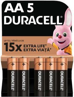 Батарейки щелочные Duracell AA (LR06) MN1500 5 шт (5000394160651) duracell-aa-lr06-mn1500-5 фото