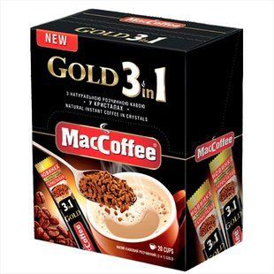 Кавовий напій MacCoffee 3в1 Gold 16g х 20 сашетів maccoffee-gold-3v1-16g фото