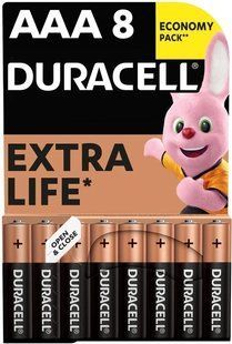 Батарейки щелочные Duracell AAA (LR03) MN2400 8 шт (5000394203341) duracell-aaa-lr03-8 фото