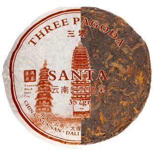 Черный чай Пу Ер Шу "Три пагоды" бинг ча (блинчик) 357 г chai-pu-er-shu-357g фото