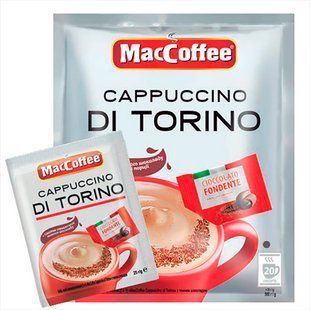 Кавовий напій 3в1 MacCoffee Capuccino di Torino з шоколадом 20 cашетів х 25г maccoffee-di-torino-20-25 фото